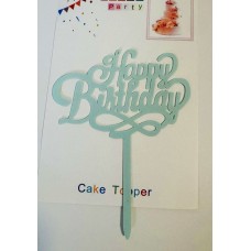 Топпер "Happy birthday” №25 блакитний, акриловий пластик, 110*160 Топпер "Happy birthday” №25 блакитний, акриловий пластик, 110*160