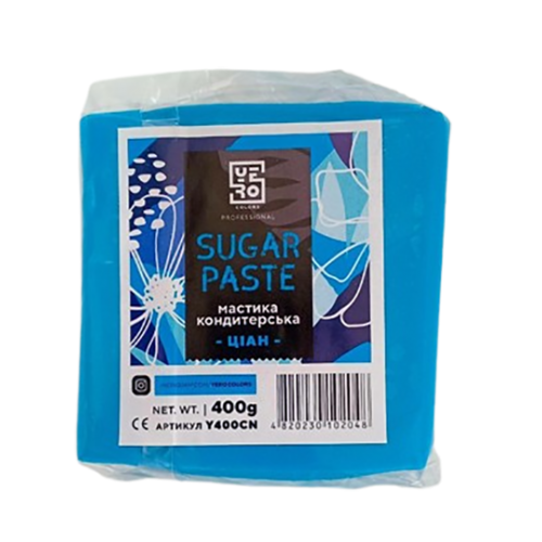 Мастика для тортів Yero Colors ціан, 400 г