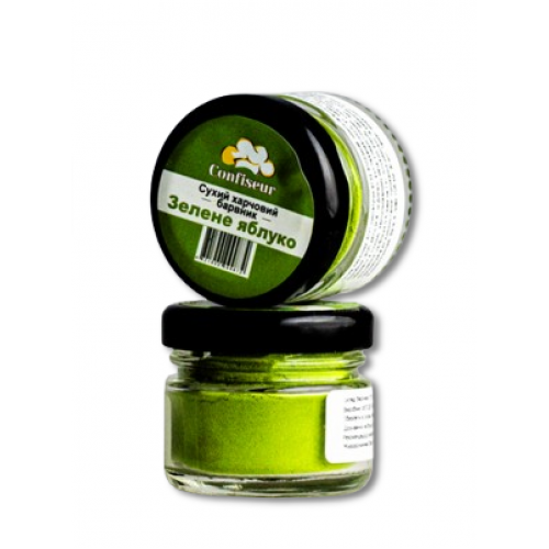 Барвник Confiseur сухий жиророзчинний "Зелене яблуко", 30 мл