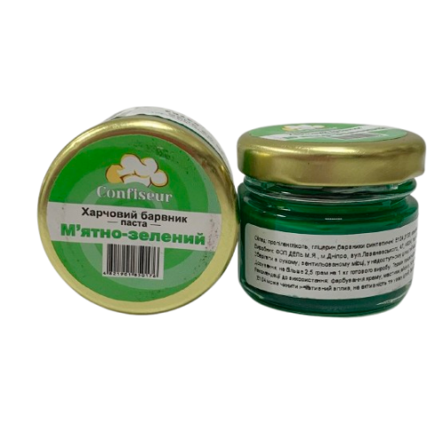 Барвник-паста Confiseur "М'ятно-зелений", 25 г