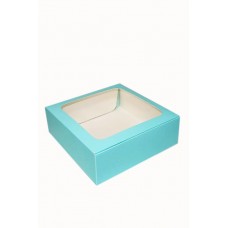 Коробка для макаронс, еклерів "М'ята" з віконцем, 150*150*50 Коробка для макаронс, еклерів "М'ята" з віконцем, 150*150*50