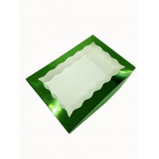 Коробка для пряників з фігурним віконцем "Зелена", 220*150*30 Коробка для пряників з фігурним віконцем "Зелена", 220*150*30