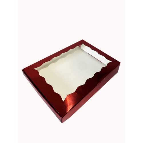 Коробка для пряників  з фігурним віконцем "Червона", 220*150*30
