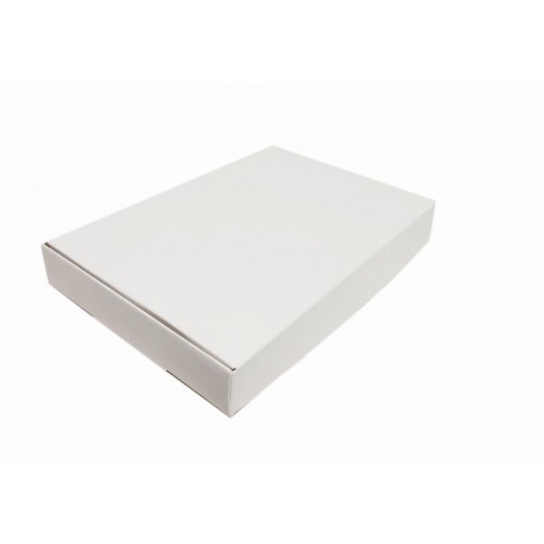 Картонна коробка для пряників біла без вікна, 220*150*30мм