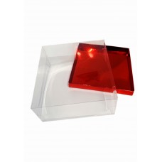 Коробка "Акваріум" червона, 170*170*80мм