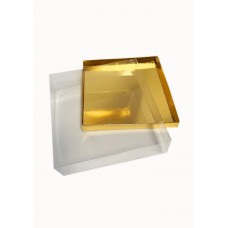 Коробка "Акваріум" золото, 200*200*50мм Коробка "Акваріум" золото, 200*200*50мм