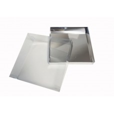 Коробка "Акваріум" срібло, 200*200*70мм