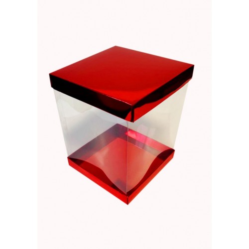 Коробка "Панорама" червона, 200*200*250