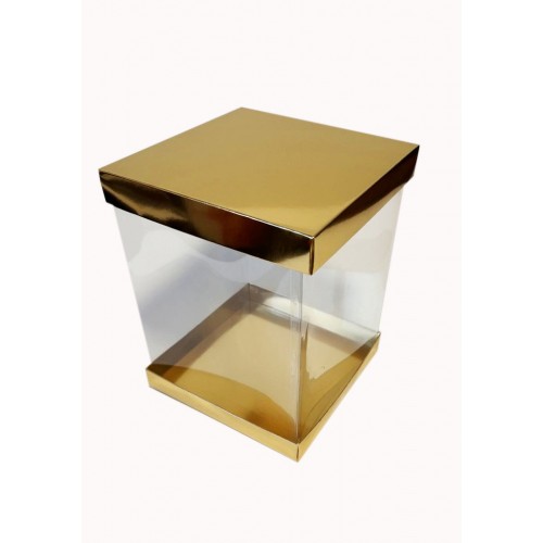 Коробка "Панорама" золото, 200*200*250