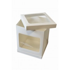 Коробка для торта з вікном і прозорою кришкою з трьох частин, 250*250*300