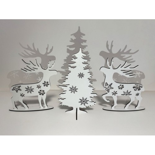 Набір святковий "Новорічний" з трьох частин на підставці